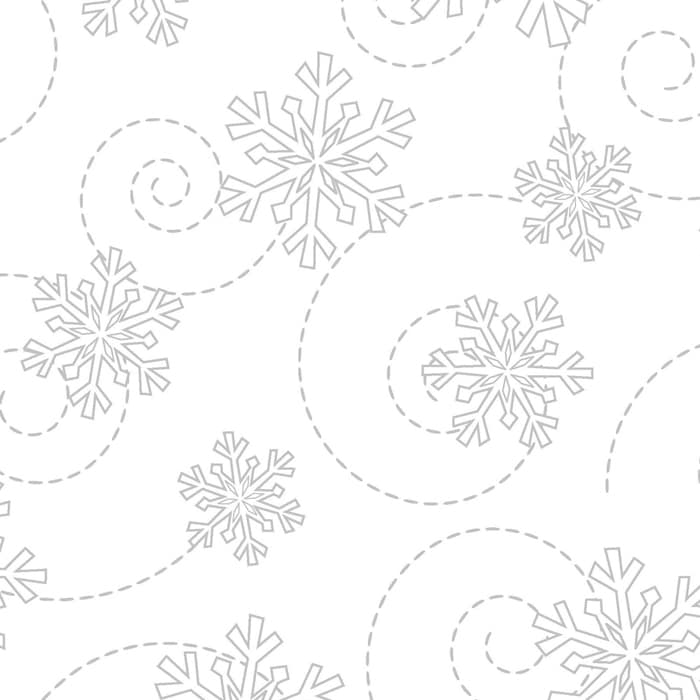 Kimberbell Basics - Snowflakes White on White Fabric Yardage