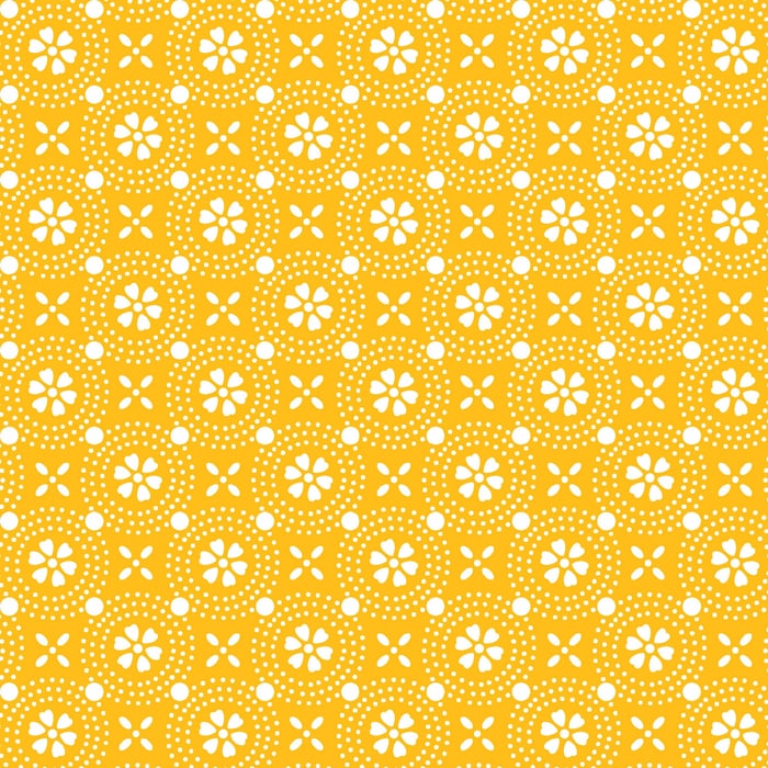 Kimberbell Basics - Dotted Circles Yellow Fabric Yardage