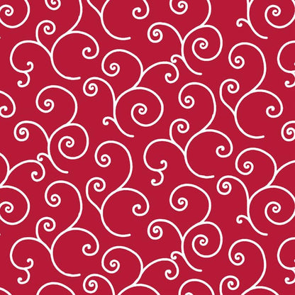 Kimberbell Basics - Scroll Red Fabric Yardage