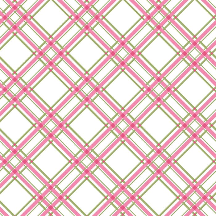 Kimberbell Basics - Diagonal Plaid Pink Fabric Yardage