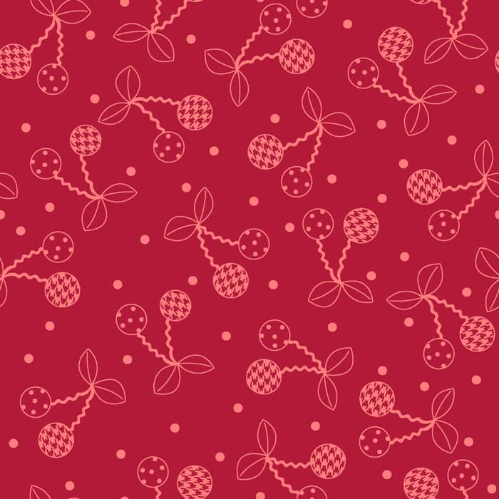 Kimberbell Basics - Cheerful Cherries Red Fabric Yardage