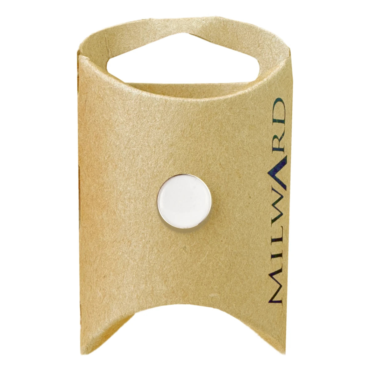 Milward Green Carded White 11mm (18L) ABS Shank Gold Rim Flat Button