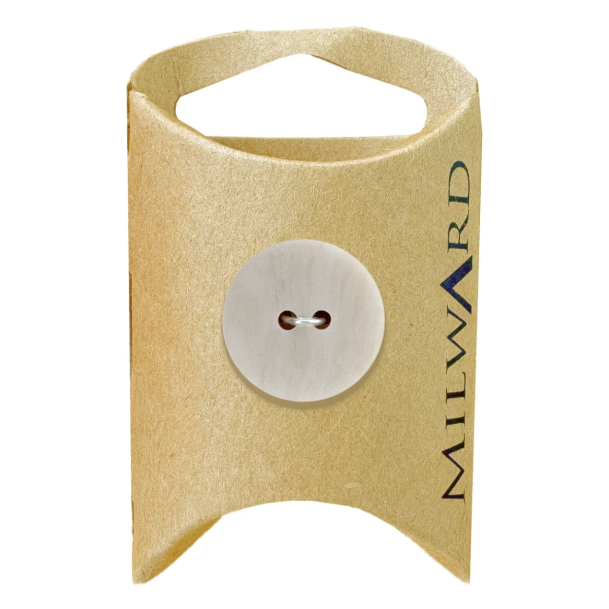 Milward Green Carded Cream 20mm (32L) Polyester 2-Hole Fashion Button