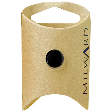Milward Green Carded Black 11mm (18L) Polyester Flat Shank Button