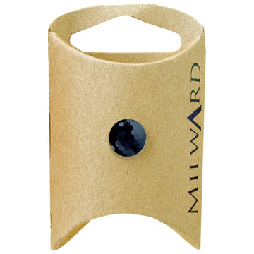 Milward Green Carded Black 11mm (18L) Nylon Shank Diamond Cut Button