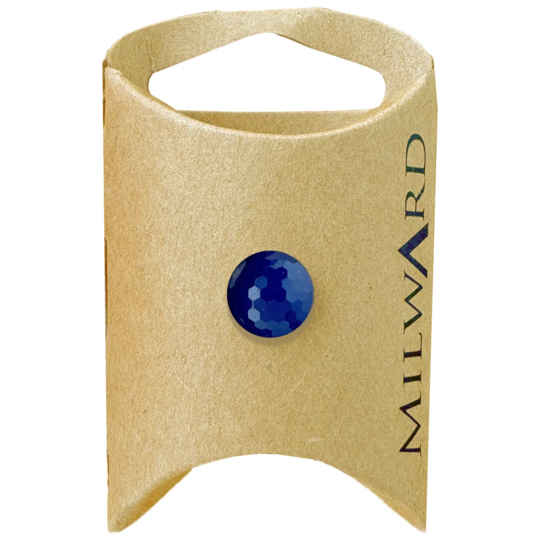 Milward Green Carded Royal Blue 11mm (18L) Nylon Shank Diamond Cut Button