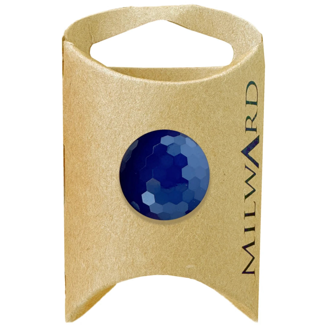Milward Green Carded Royal Blue 18mm (28L) Nylon Shank Diamond Cut Button