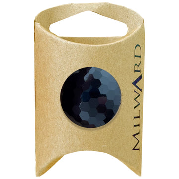 Milward Green Carded Black 25mm (40L) Nylon Shank Diamond Cut Button