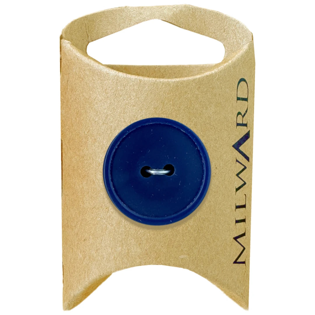 Milward Green Carded Navy 23mm (36L) Nylon 2-Hole Basic Button