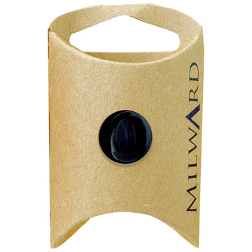 Milward Green Carded Black 15mm (24L) Nylon Shank Radial Button