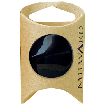 Milward Green Carded Black 30mm (48L) Nylon Shank 2-Sided Button