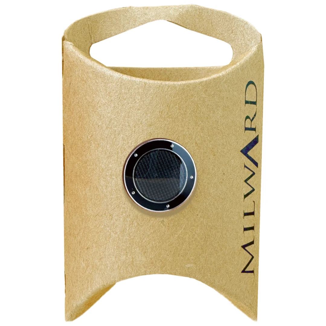 Milward Green Carded Grey 15mm (24L) Metal Shank Net Button