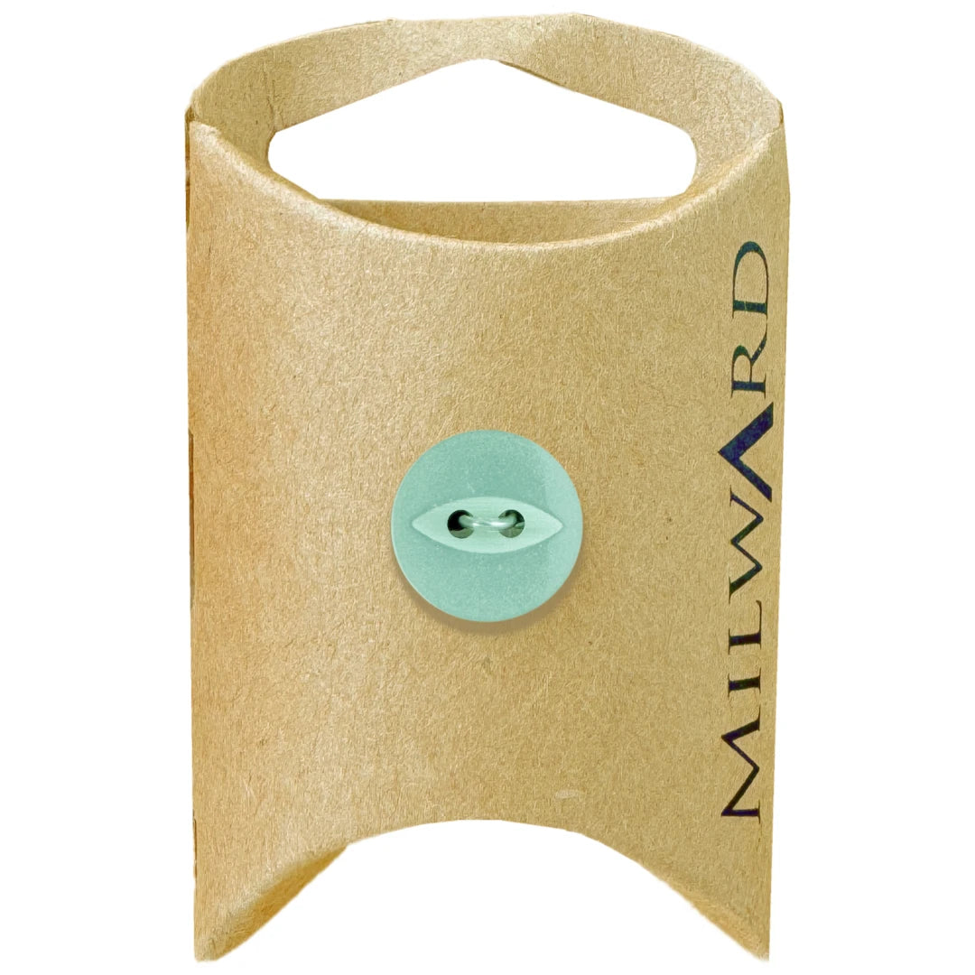 Milward Green Carded Lime Green 14mm (22L) Polyester 2-Hole Fisheye Button