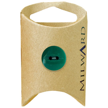 Milward Green Carded Emerald 16mm (26L) Polyester 2-Hole Fisheye Button
