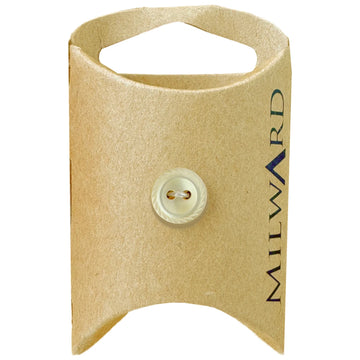 Milward Green Carded Yellow 11mm (18L) Polyester 2-Hole Rope Edge Button