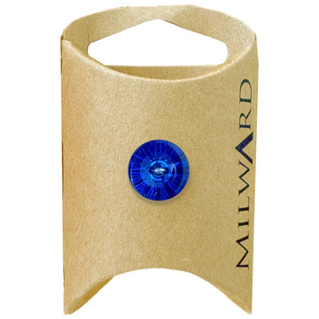 Milward Green Carded Royal Blue 13mm (20L) Acrylic Shank Crystal Flat Button