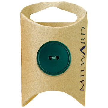 Milward Green Carded Dark Green 23mm (36L) Nylon 2-Hole Basic Button