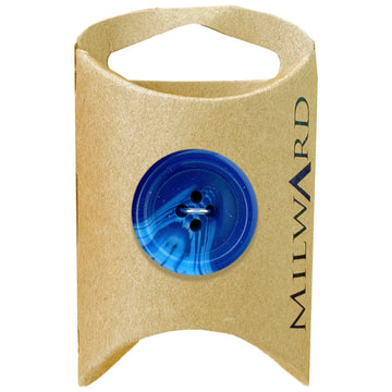 Milward Green Carded Royal Blue 23mm (36L) Nylon 4-Hole Swirly Edge Button