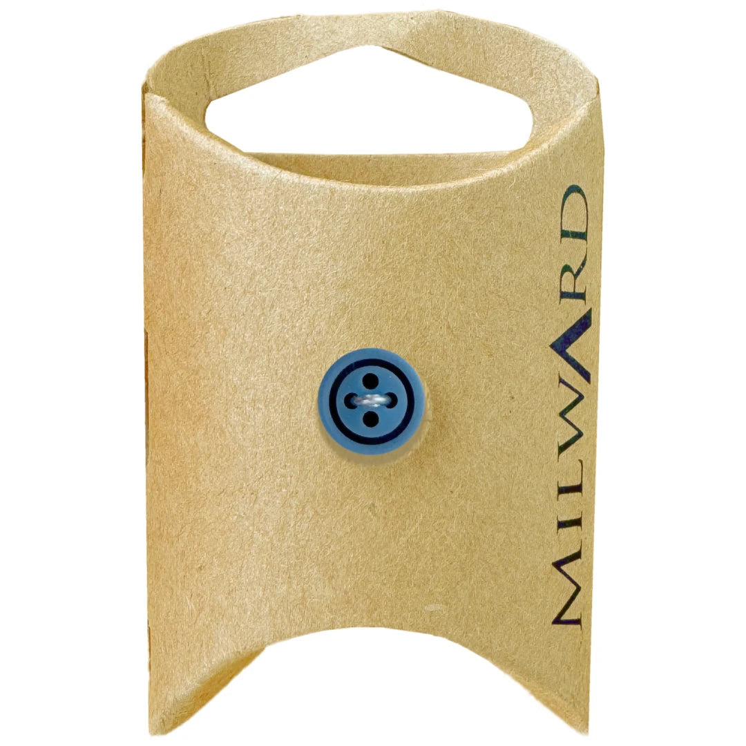 Milward Green Carded Navy 10mm (16L) Nylon 4-Hole Layered Button