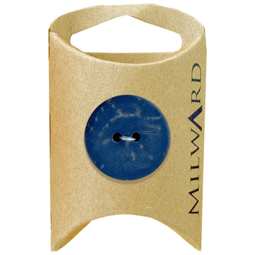 Milward Green Carded Navy 23mm (36L) Coated Coconut 2-Hole Button