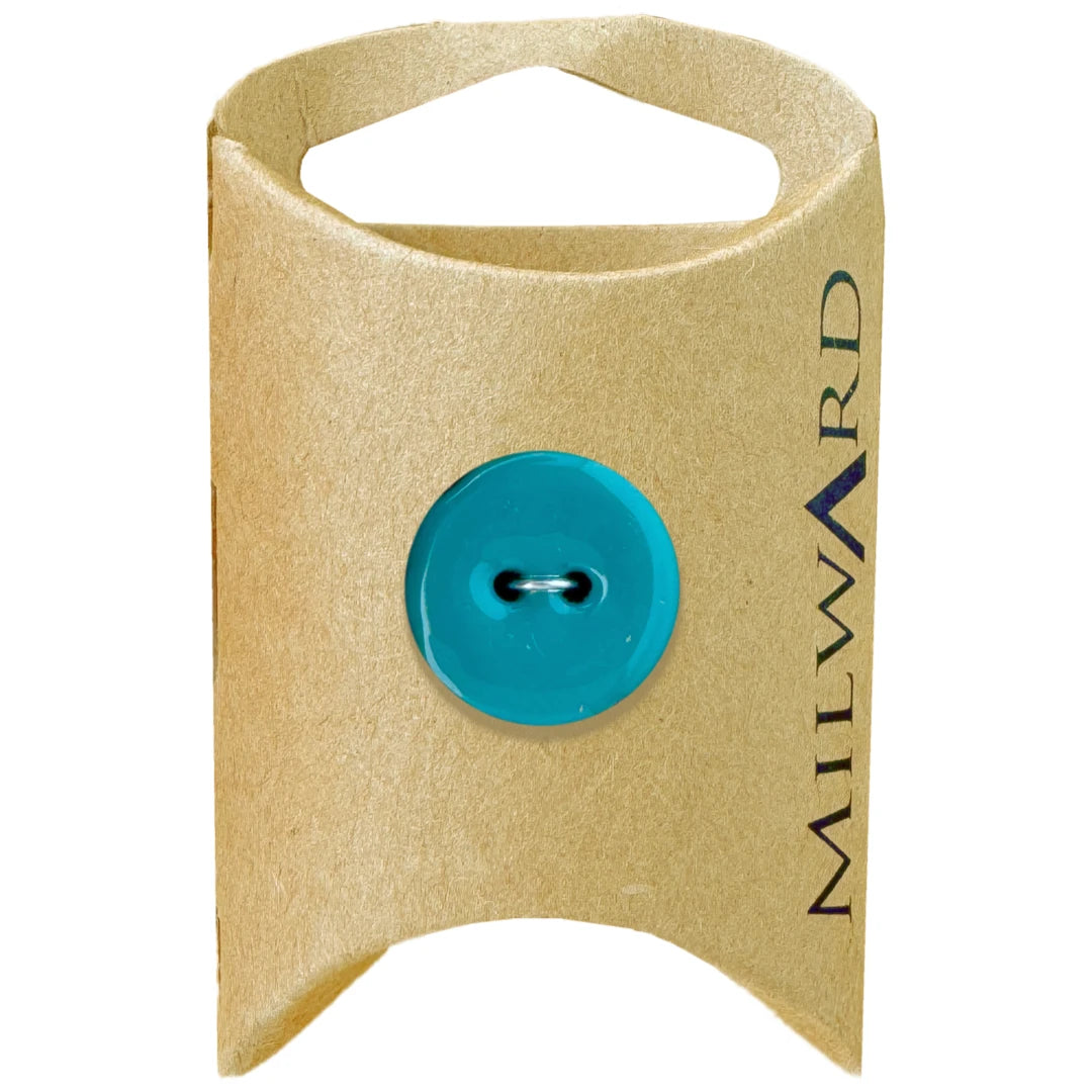 Milward Green Carded Turquoise 18mm (28L) Coconut with Epoxy 2-Hole Button