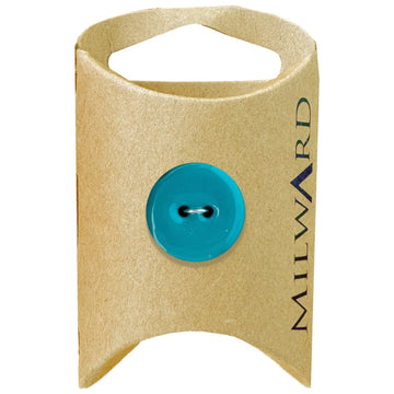 Milward Green Carded Turquoise 18mm (28L) Coconut with Epoxy 2-Hole Button