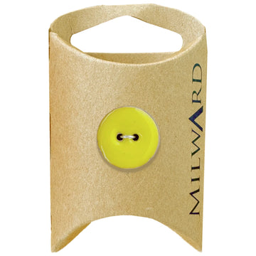Milward Green Carded Light Lime 18mm (28L) Coconut with Epoxy 2-Hole Button