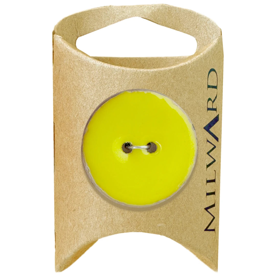 Milward Green Carded Light Lime 30mm (48L) Coconut with Epoxy 2-Hole Button