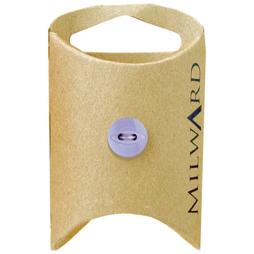 Milward Green Carded Lilac 11mm (18L) Polyester 2-Hole Fisheye Button
