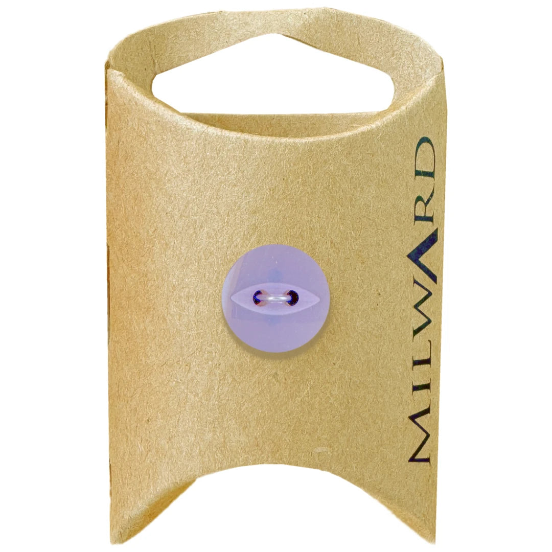 Milward Green Carded Lilac 14mm (22L) Polyester 2-Hole Fisheye Button