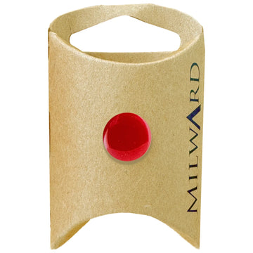 Milward Green Carded Red 14mm (22L) Polyester Shank Button
