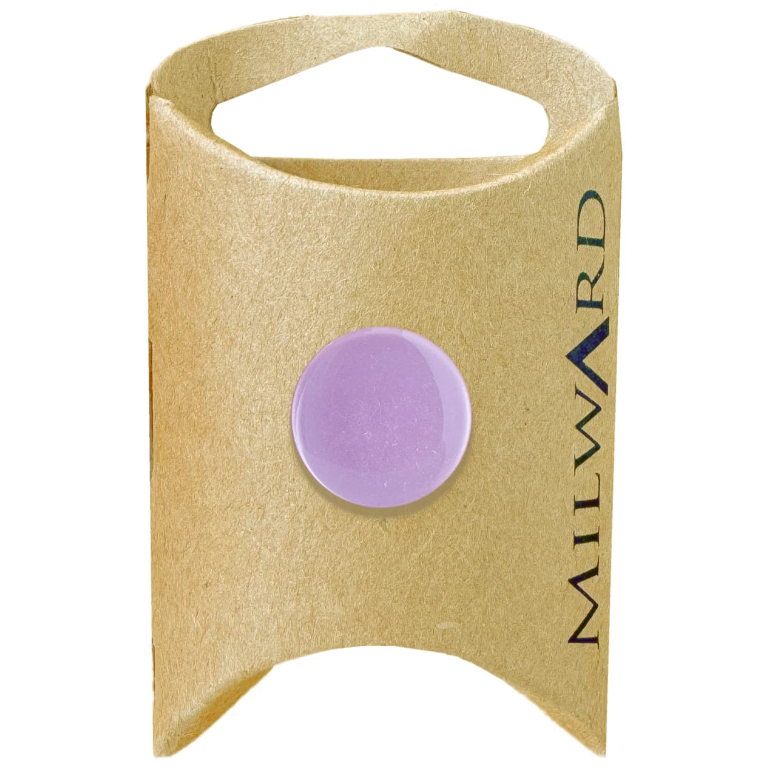 Milward Green Carded Lilac 16mm (26L) Polyester Flat Shank Button