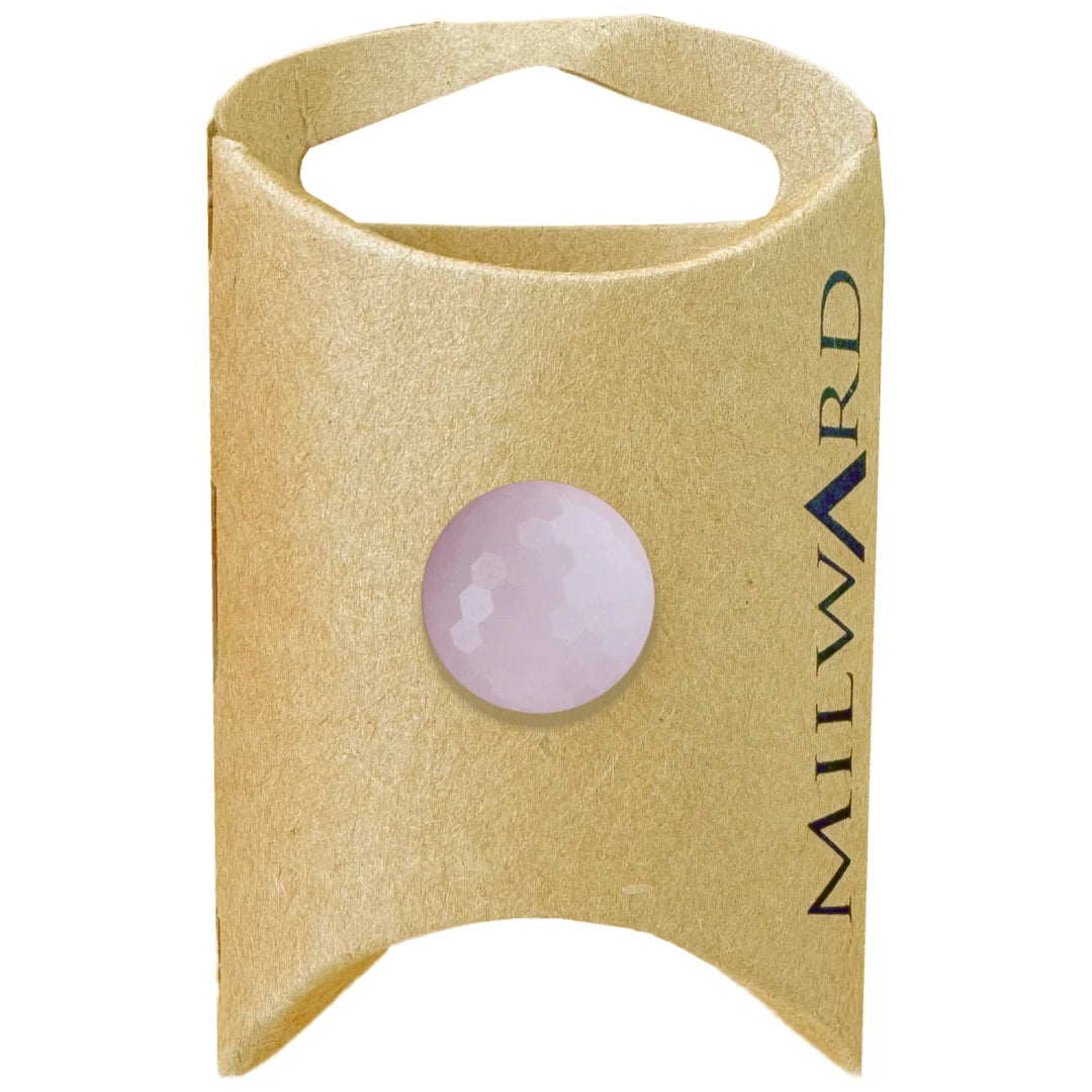 Milward Green Carded Pink 15mm (24L) Nylon Shank Diamond Cut Button