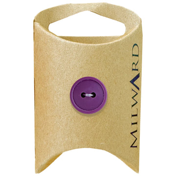 Milward Green Carded Burgundy 15mm (24L) Nylon 2-Hole Basic Button