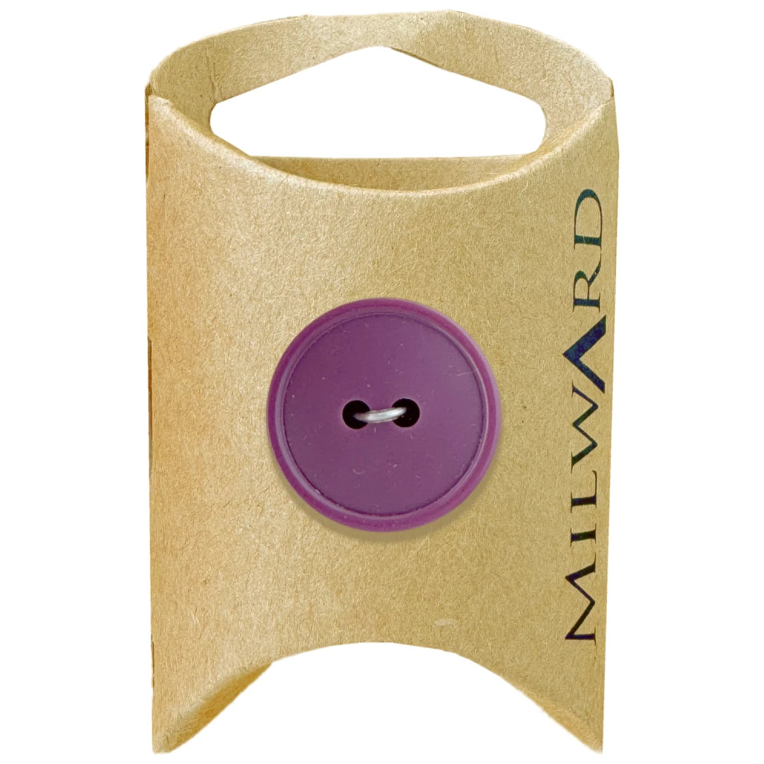 Milward Green Carded Burgundy 20mm (32L) Nylon 2-Hole Basic Button