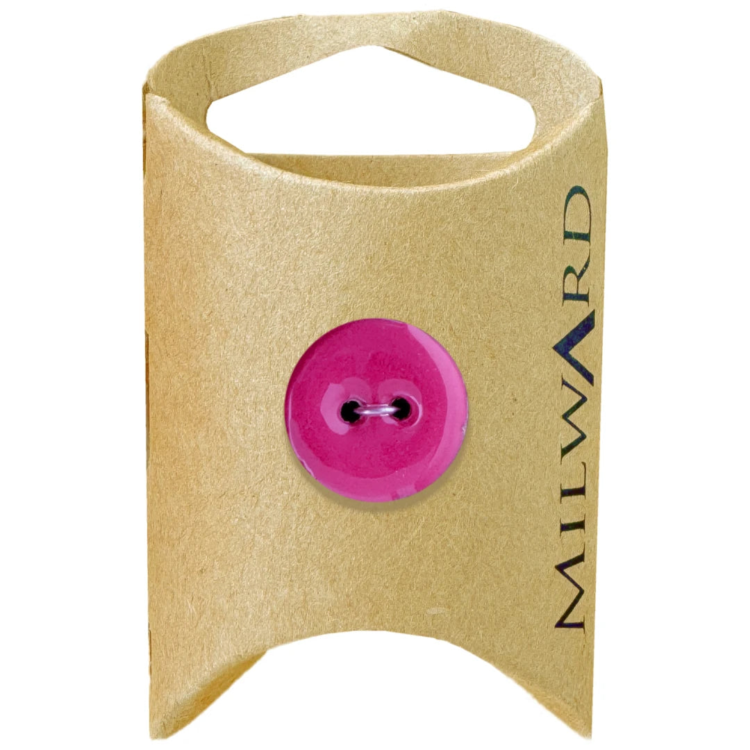 Milward Green Carded Hot Pink 18mm (28L) Coconut with Epoxy 2-Hole Button