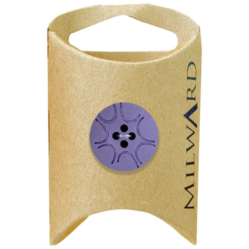Milward Green Carded Grey Purple 20mm (32L) Acrylic 4-Hole Laser Abstract Button