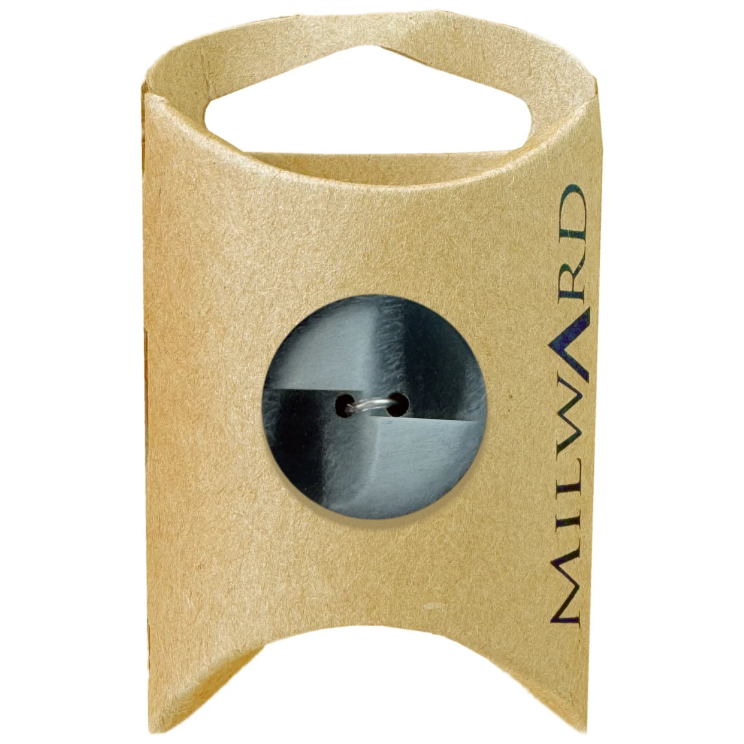Milward Green Carded Navy 23mm (36L) Polyester 2-Hole Windmill Button
