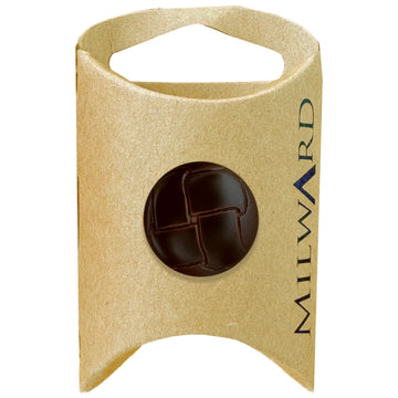 Milward Green Carded Brown 20mm (32L) ABS Shank Faux Leather Button