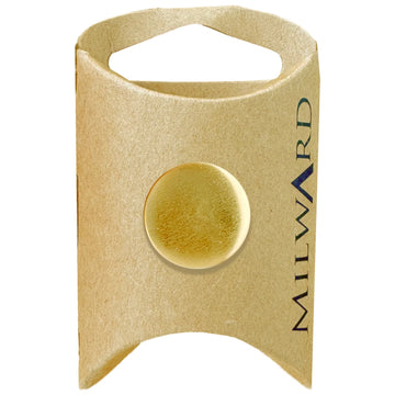 Milward Green Carded Gold 19mm (30L) Brass Shiny Shank Button