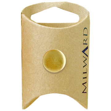 Milward Green Carded Gold 15mm (24L) Brass Shiny Shank Button