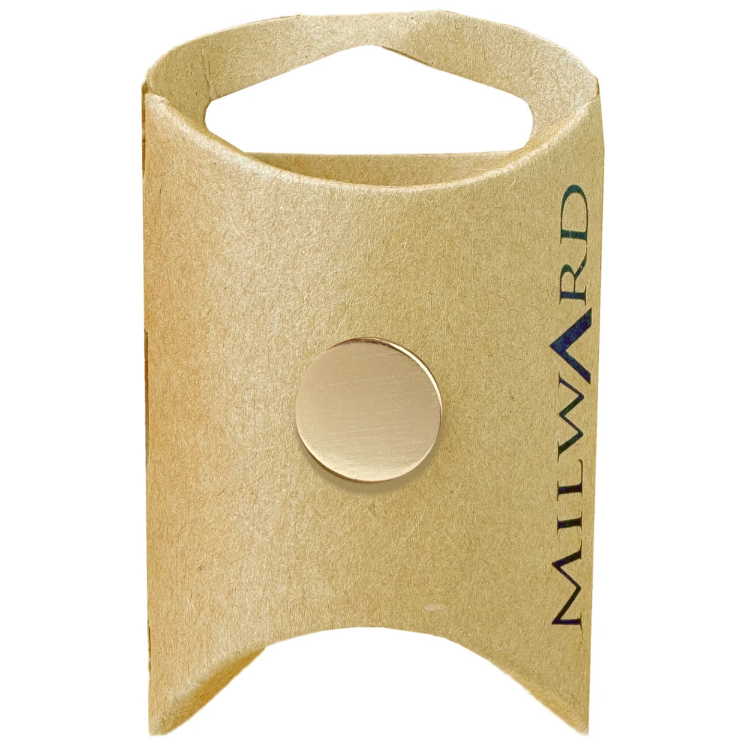 Milward Green Carded Gold 15mm (24L) Zinc Alloy Shiny Shank Button