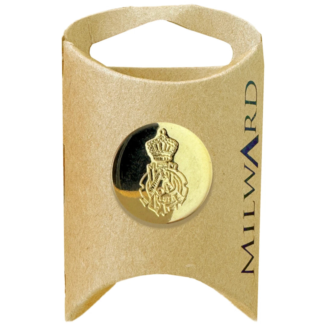 Milward Green Carded Gold 20mm (32L) Metal Shank Suit Button