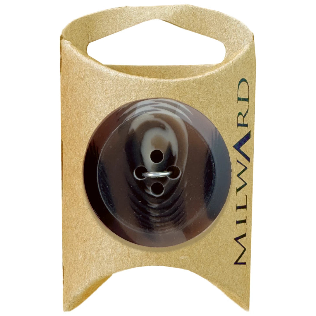Milward Green Carded Light Brown 33mm (52L) Acrylic 4-Hole Statement Button