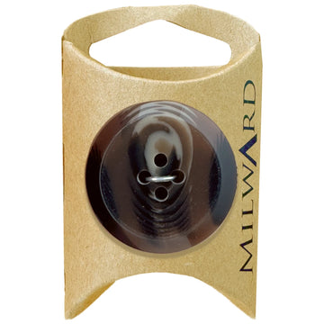 Milward Green Carded Light Brown 33mm (52L) Acrylic 4-Hole Statement Button
