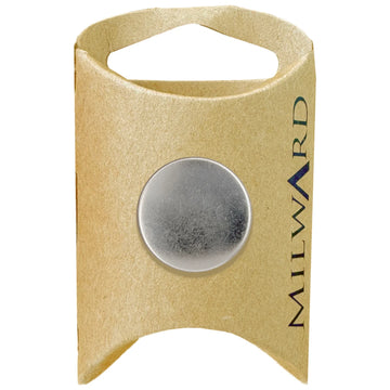 Milward Green Carded Silver 19mm (30L) Brass Shank Suit Button