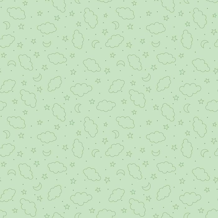 60" Minky Extra Wide Dreamtime Clouds Green