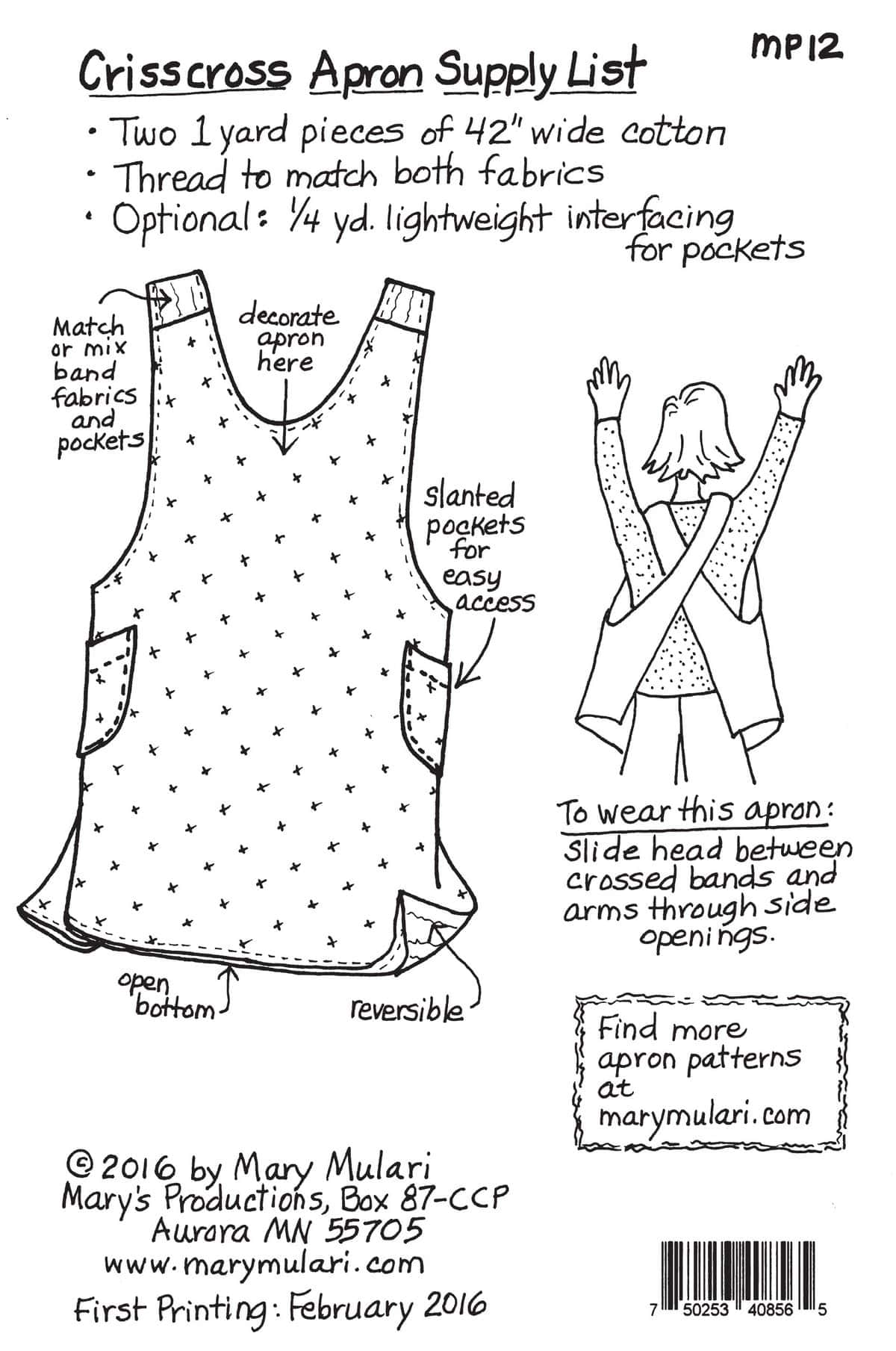 Crisscross Apron Pattern