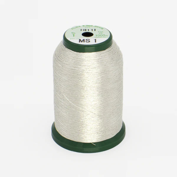 KingStar Thread Metallic Silver MS1 - 1000 meters