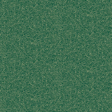 Good Tidings Green Scroll Fabric Yardage